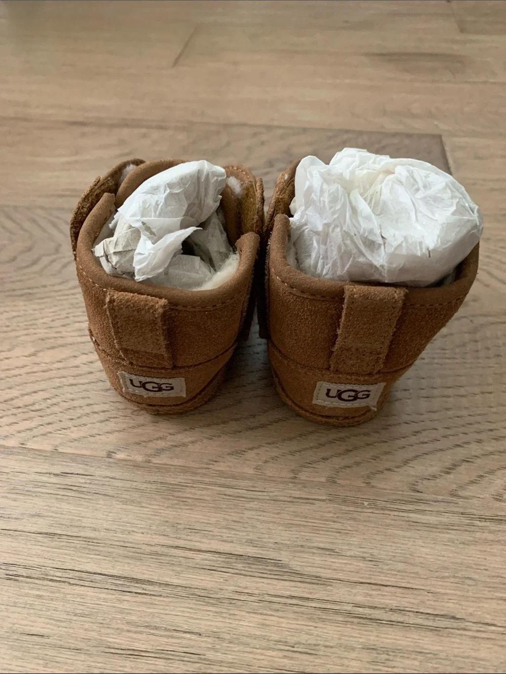NWT UGG Baby Neumel Chestnut Suede Walker Booties Size 04/05
